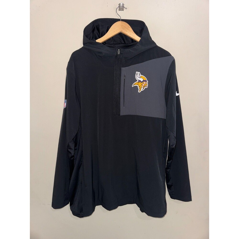 XL Nike NFL Minnesota Vikings Team Issued PE On-Field 1/2 Zip Pregame Jacket #44